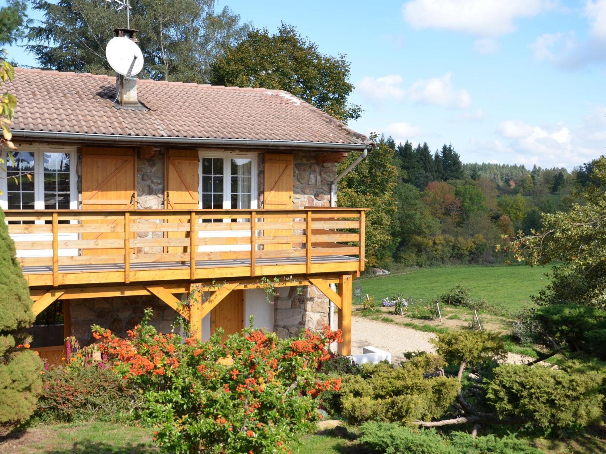 Evasion Romantique: Terrasse Privee, Bain Norvegien, Et Table D'Hotes - Bien-Etre A 1H De Lyon - Fr-1-582-474 Acomodação com café da manhã Monistrol-sur-Loire Exterior foto